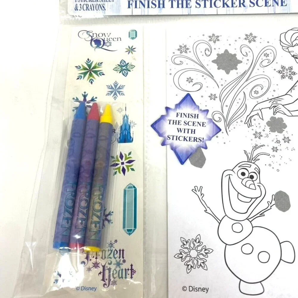 Disney 2 Pack Frozen/ Cars Finish The Sticker Scene Ages 3+ Road Trips Activity